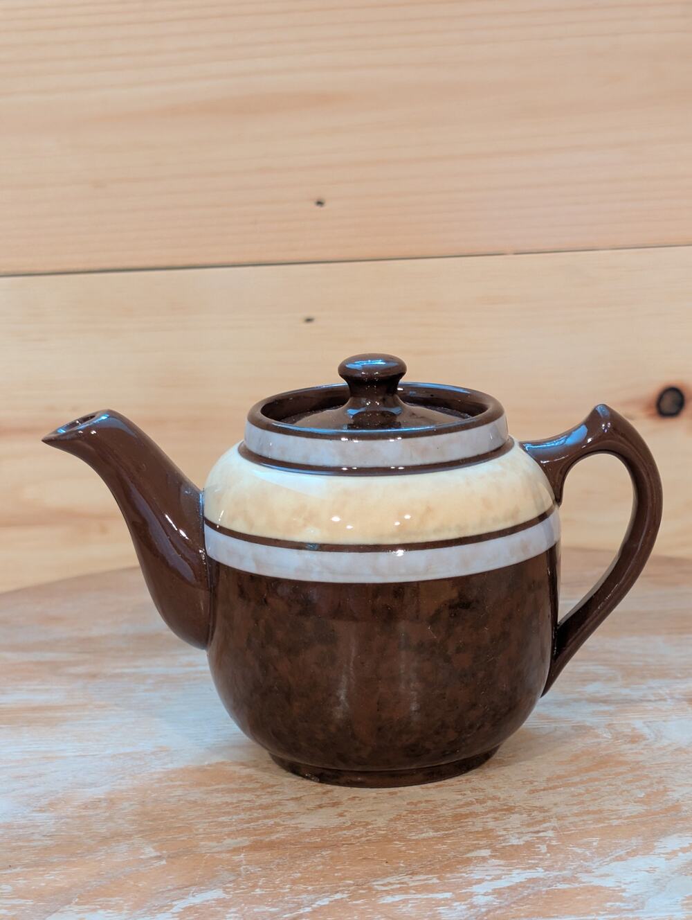 Vintage Sadler Mini Stoneware Teapot - Staffordshire England - Brown - 70s - 80s